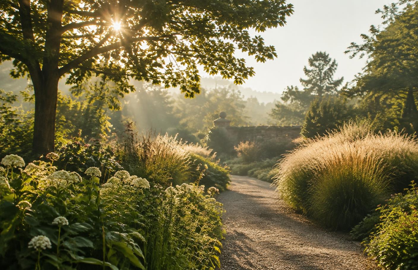Soft natural light falling across leaves